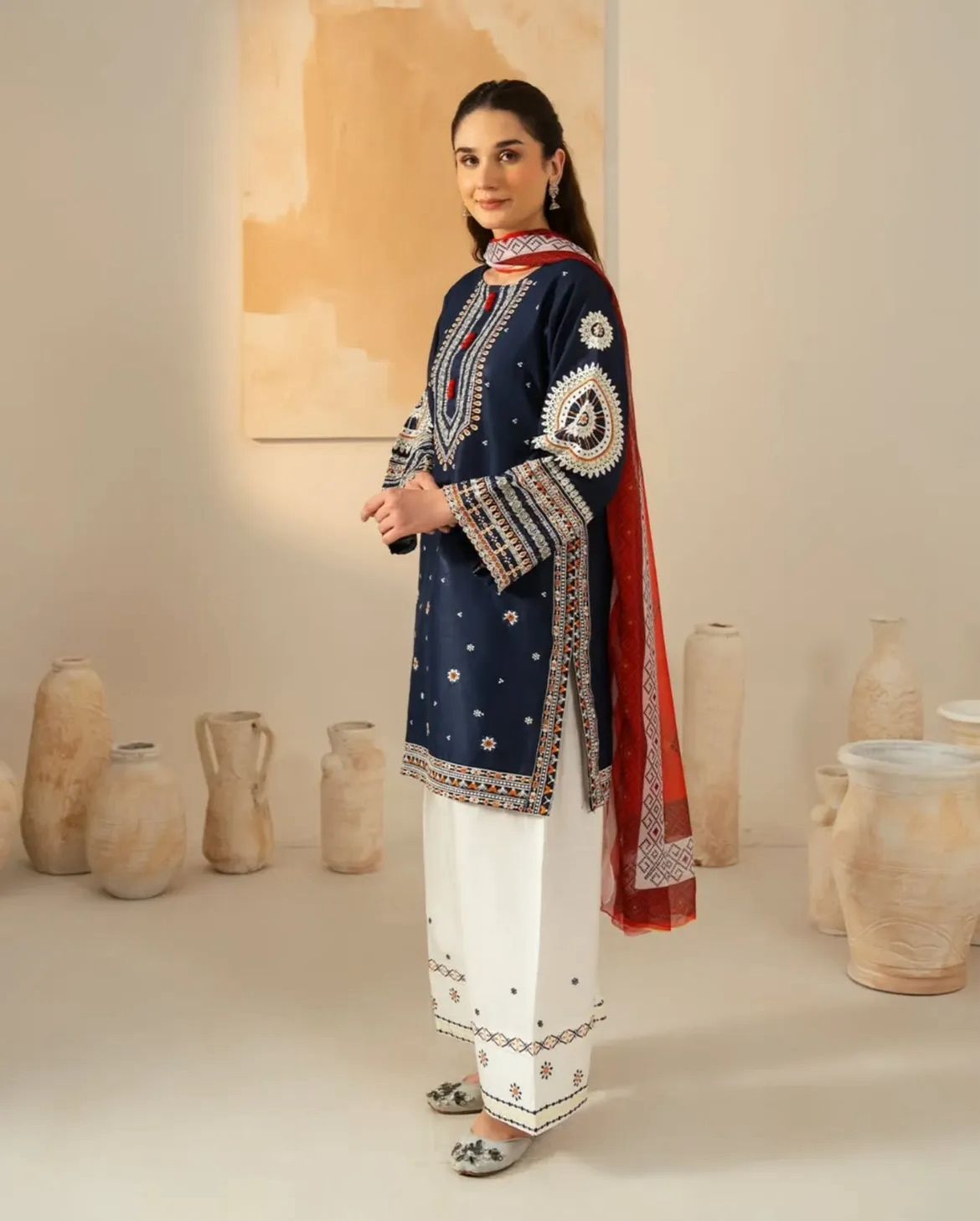 Arzu Full Embroidered 3pcs(Stitched)